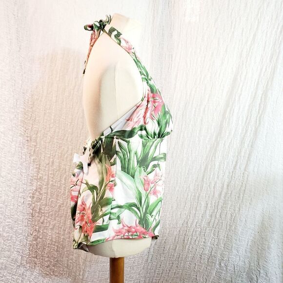 Catalina Floral Print One Piece Swimsuit Size 3X (22W/24W) - Picture 3 of 9